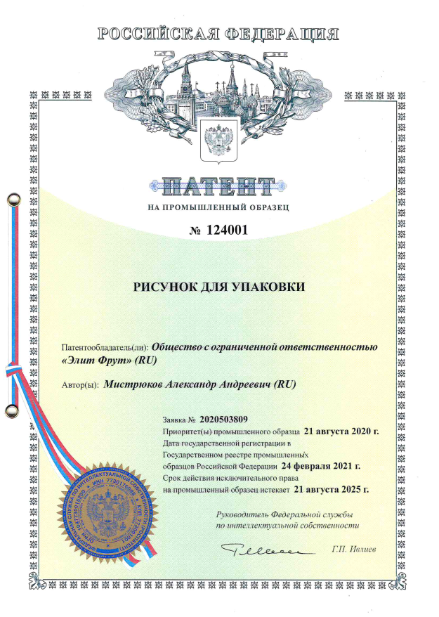 Патент на промышленный образец